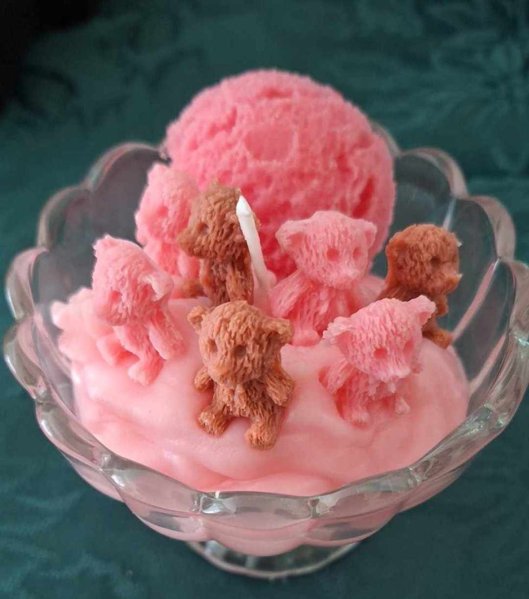 Bougie champ d'ourson