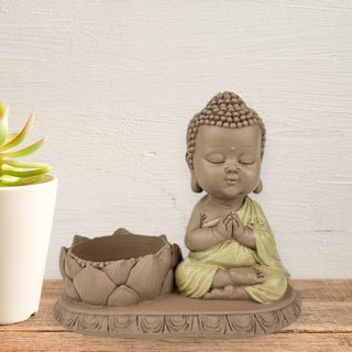 Statuette bougeoir en méditation pre commande