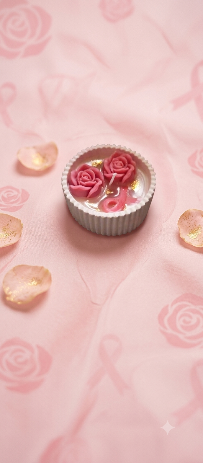 Fleur du ruban rose
