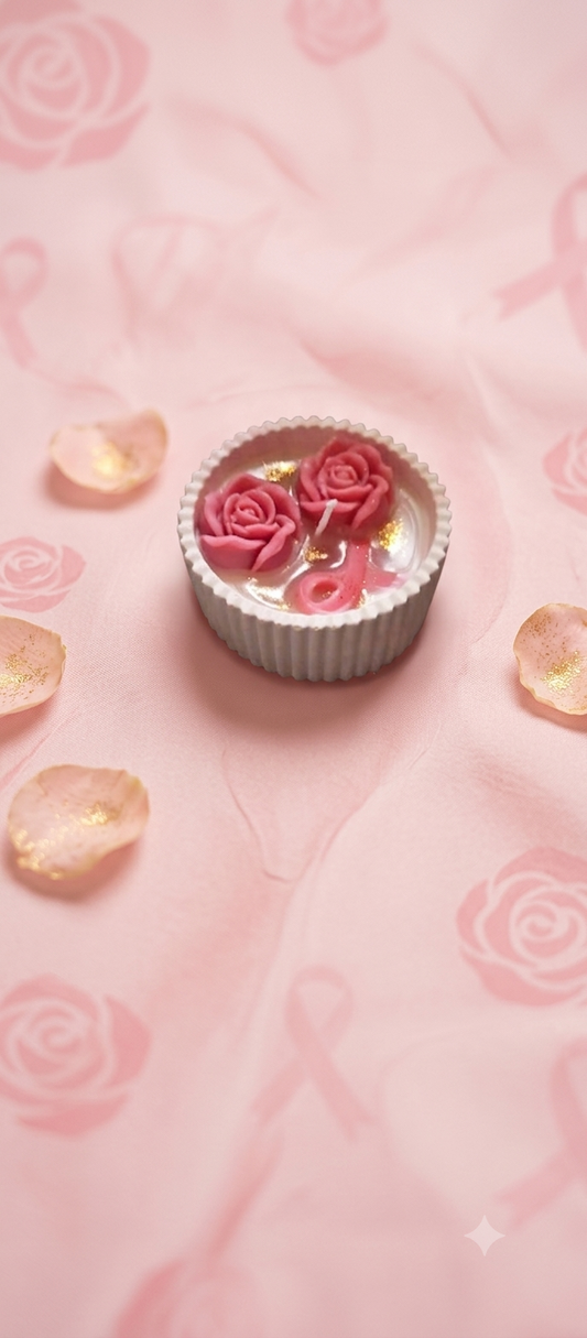 Fleur du ruban rose