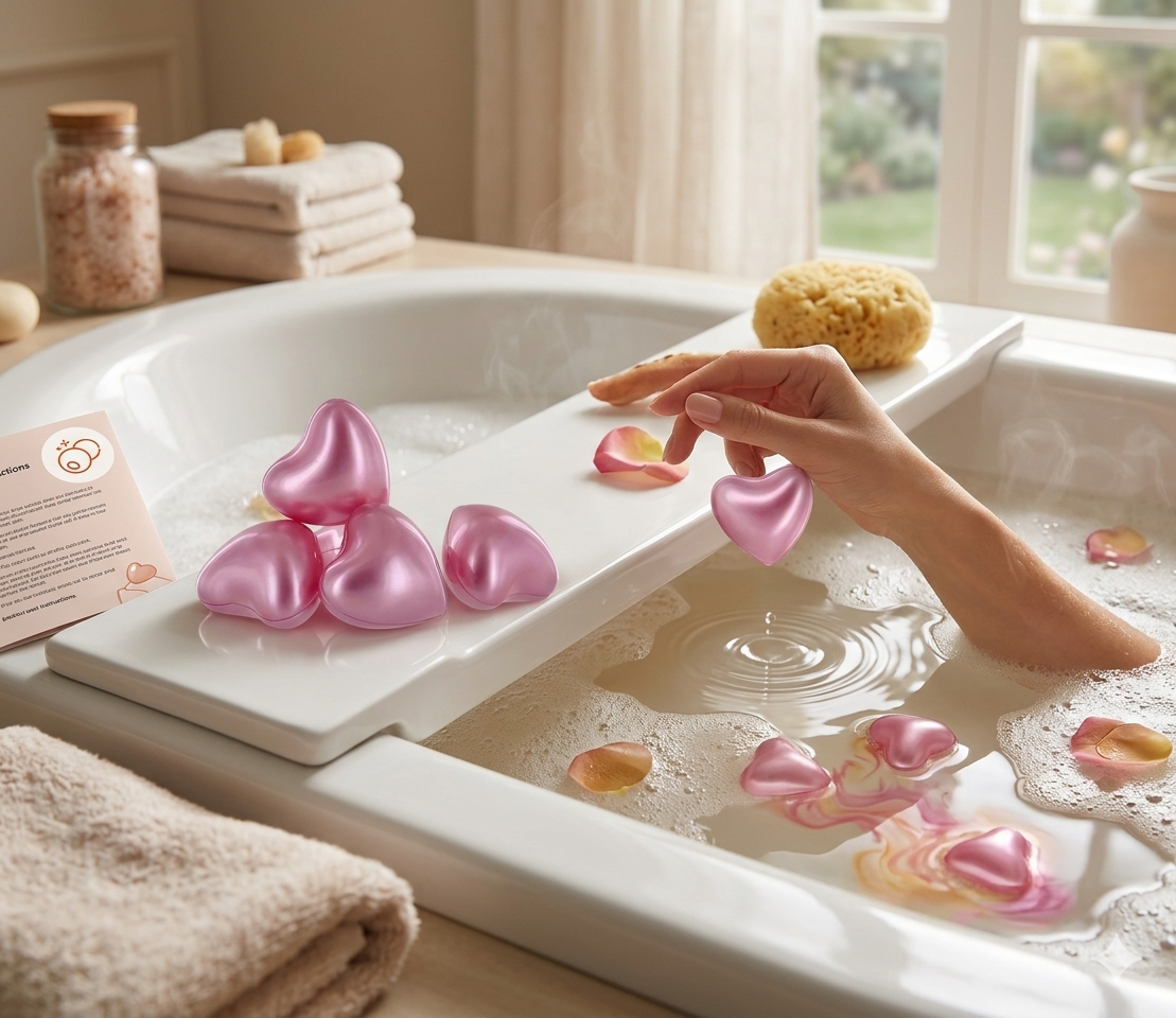 Perle de bain a la rose (x5) pré-commande